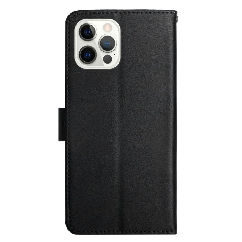 Custodia A Portafoglio iPhone 14 Pro Max Vera Pelle Nappa