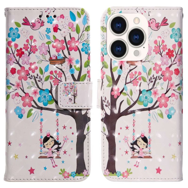 Custodia in pelle iPhone 14 Pro Max Altalena Felice