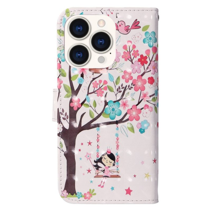 Custodia in pelle iPhone 14 Pro Max Altalena Felice