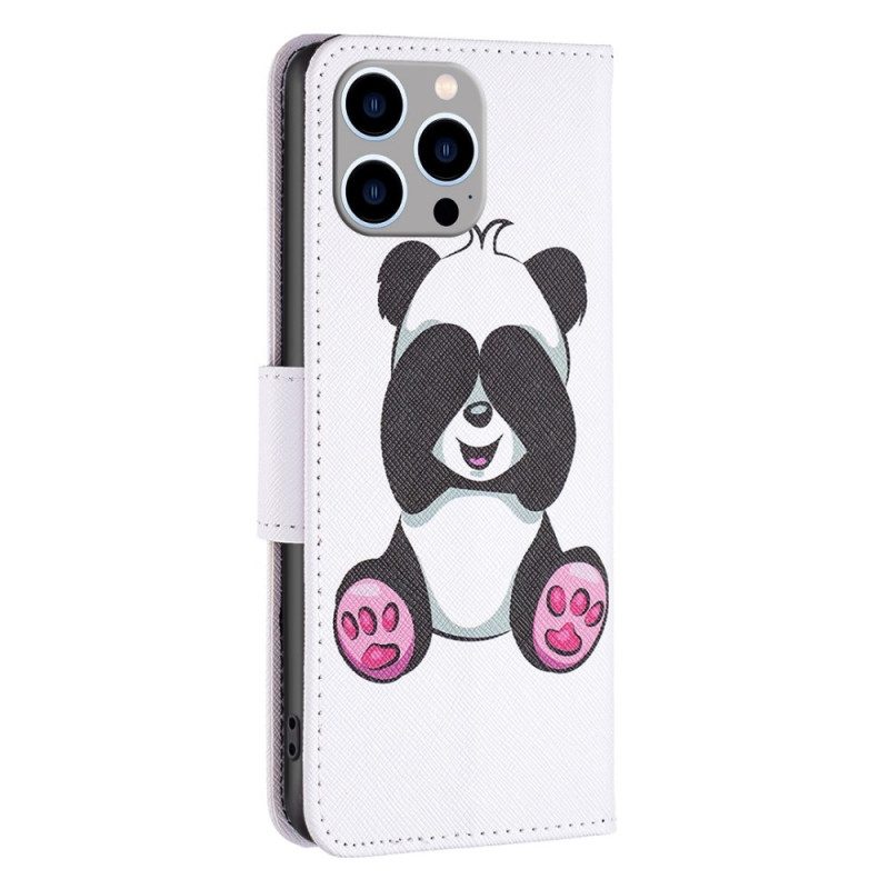 Custodia in pelle iPhone 14 Pro Max Panda