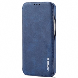 Folio Cover iPhone 14 Pro Max Custodia in pelle Lc.imeeke Effetto Pelle