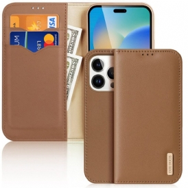 Folio Cover iPhone 14 Pro Max Custodia in pelle Serie Hivo Dux Ducis