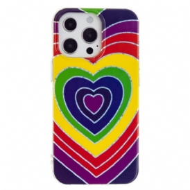 Cover iPhone 15 Pro Cuore Psichedelico