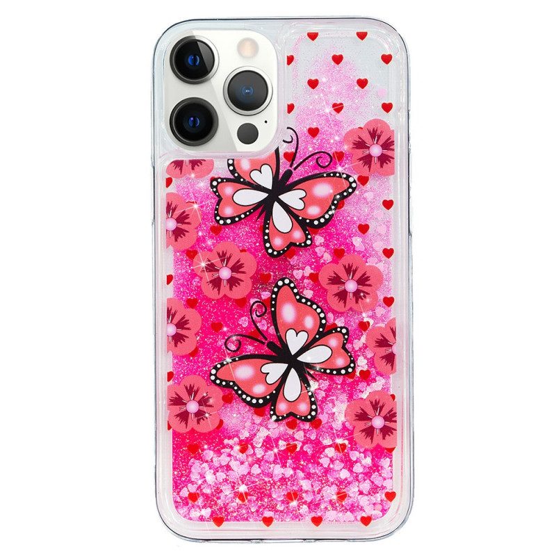 Cover iPhone 15 Pro Farfalle Glitterate