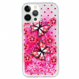 Cover iPhone 15 Pro Farfalle Glitterate