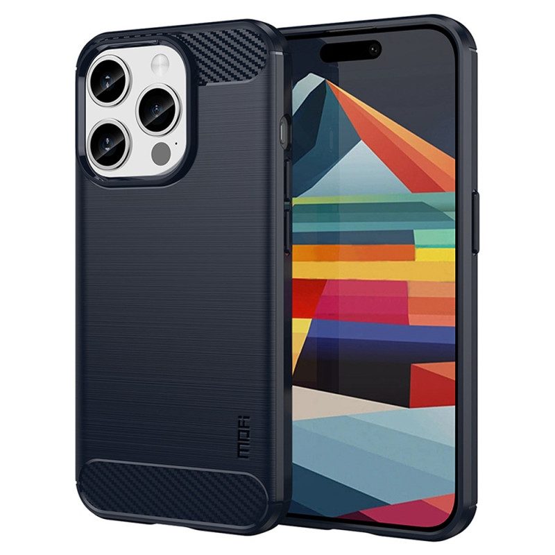 Cover iPhone 15 Pro Fibra Di Carbonio Spazzolata Mofi