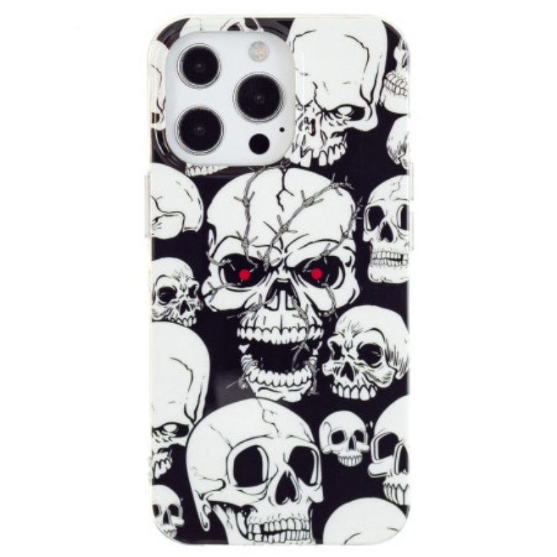 Cover iPhone 15 Pro Teschio Fluorescente