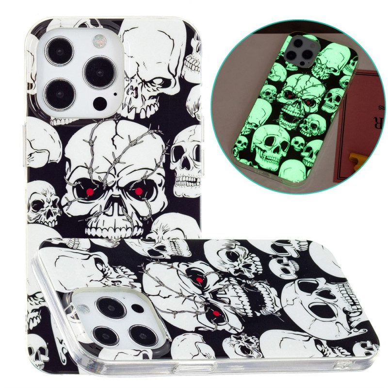 Cover iPhone 15 Pro Teschio Fluorescente