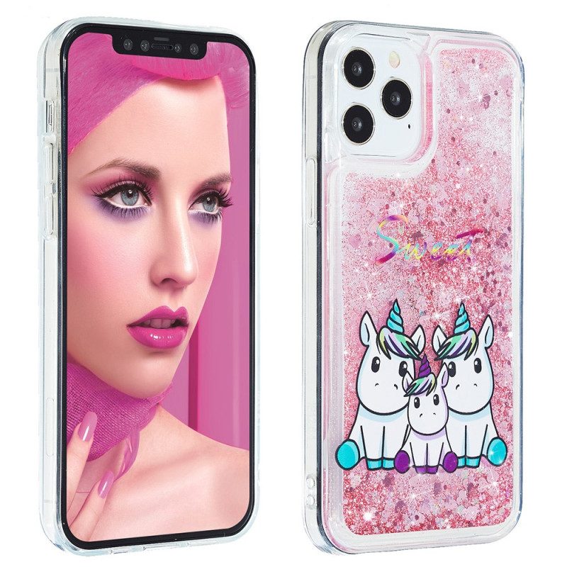 Cover iPhone 15 Pro Unicorno Glitterato