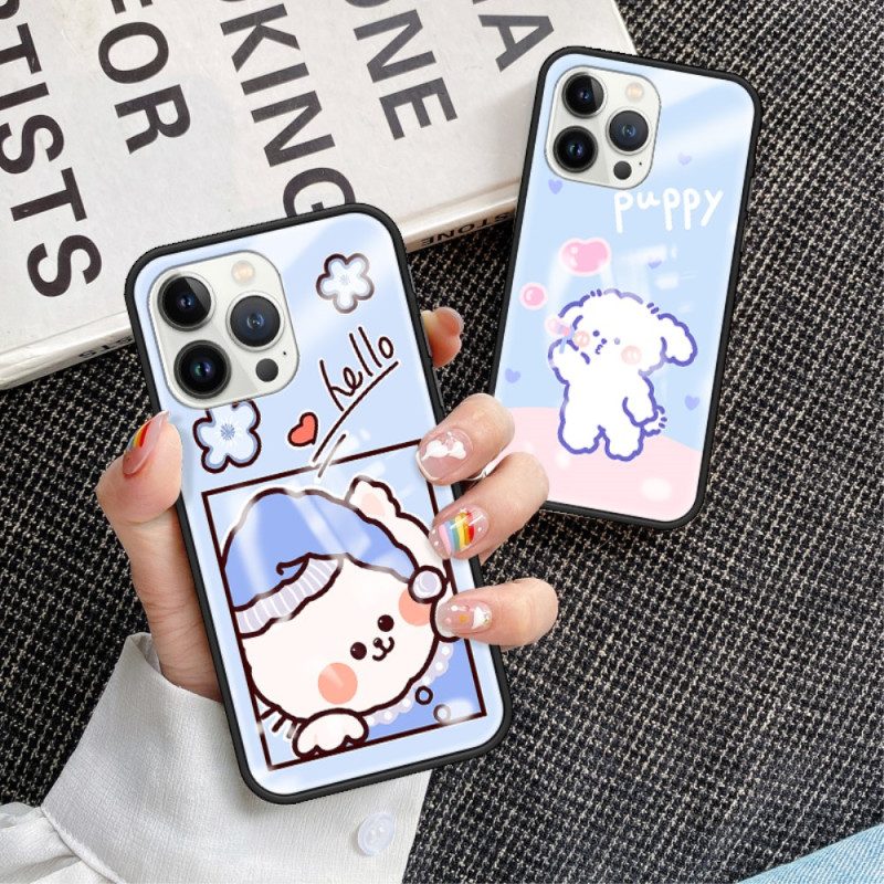 Cover iPhone 15 Pro Vetro Temperato Bubble Dog