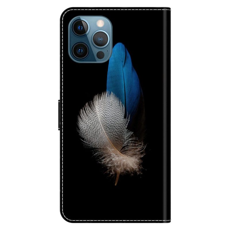 Custodia in pelle iPhone 15 Pro Due Piume