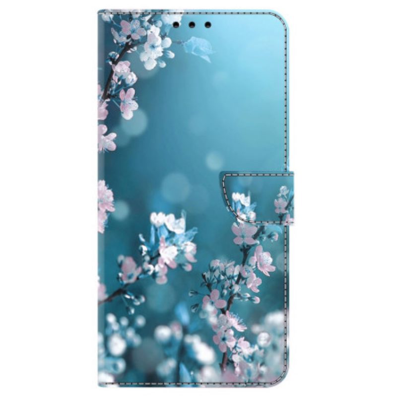 Custodia in pelle iPhone 15 Pro Fiori Di Pruno