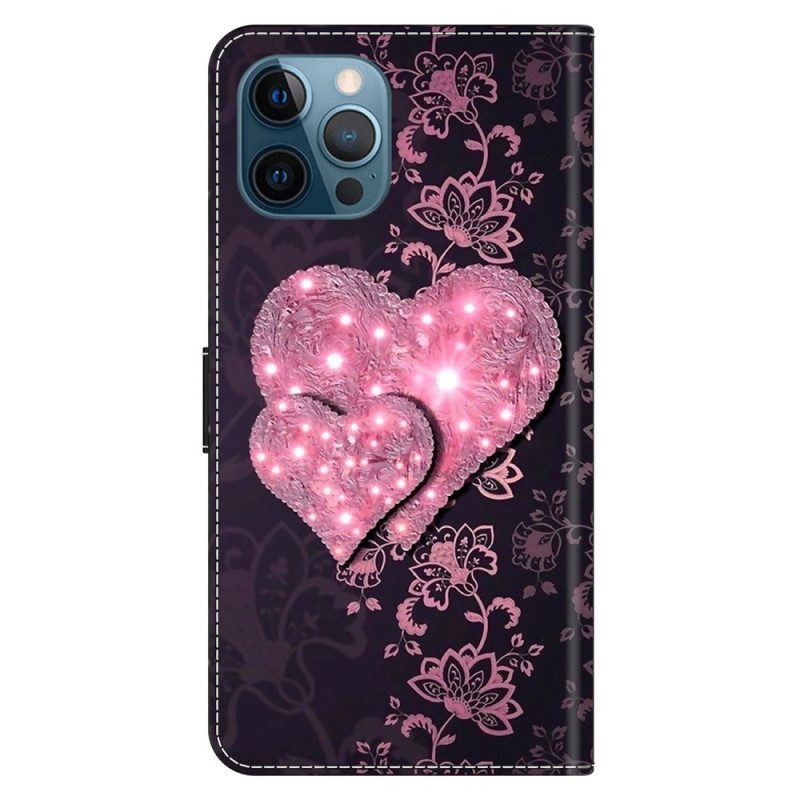 Folio Cover iPhone 15 Pro Cuori