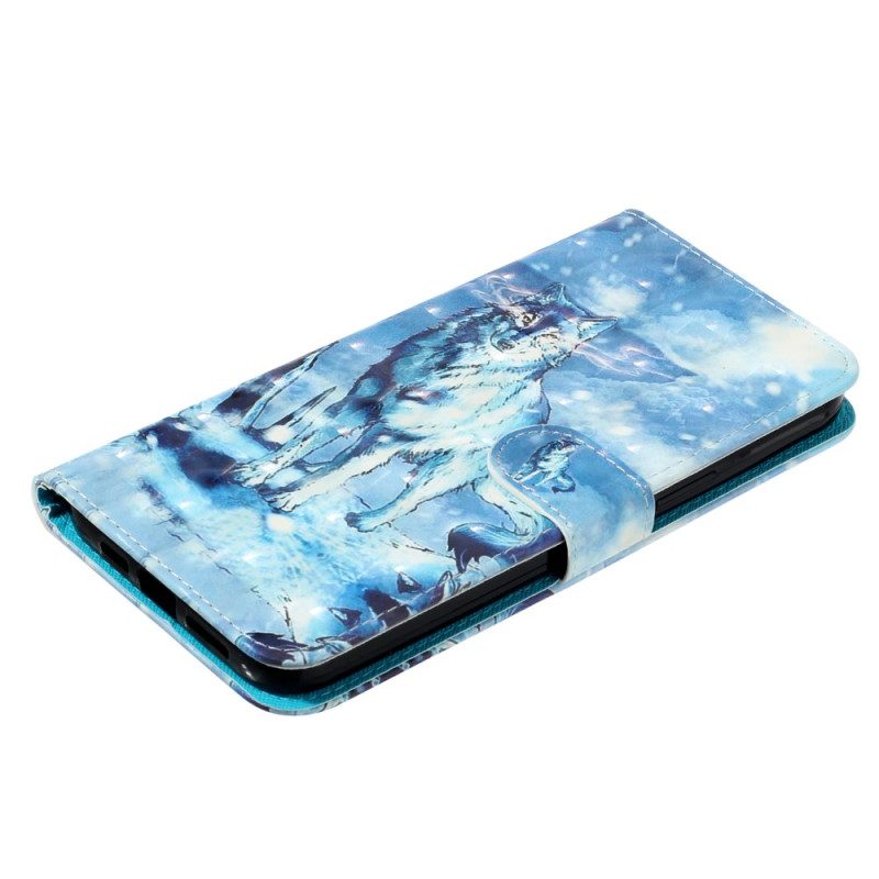 Folio Cover iPhone 15 Pro Lupi 3d Con Cinturino