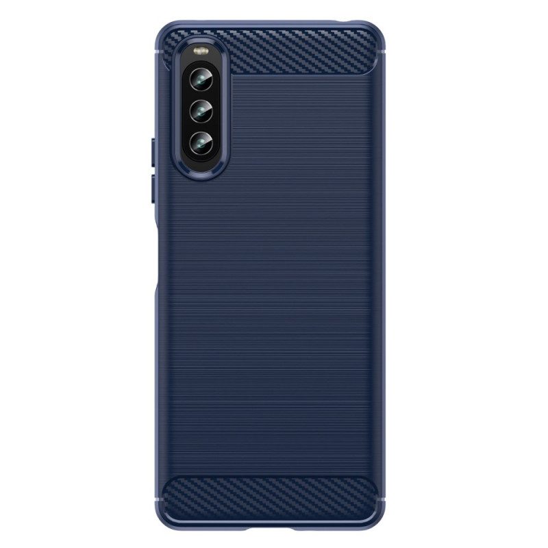 Cover Sony Xperia 10 IV Fibra Di Carbonio Spazzolata