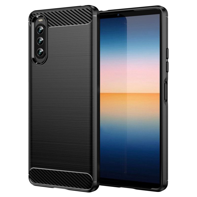 Cover Sony Xperia 10 IV Fibra Di Carbonio Spazzolata