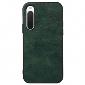 Cover Sony Xperia 10 IV Stile In Pelle Litchi
