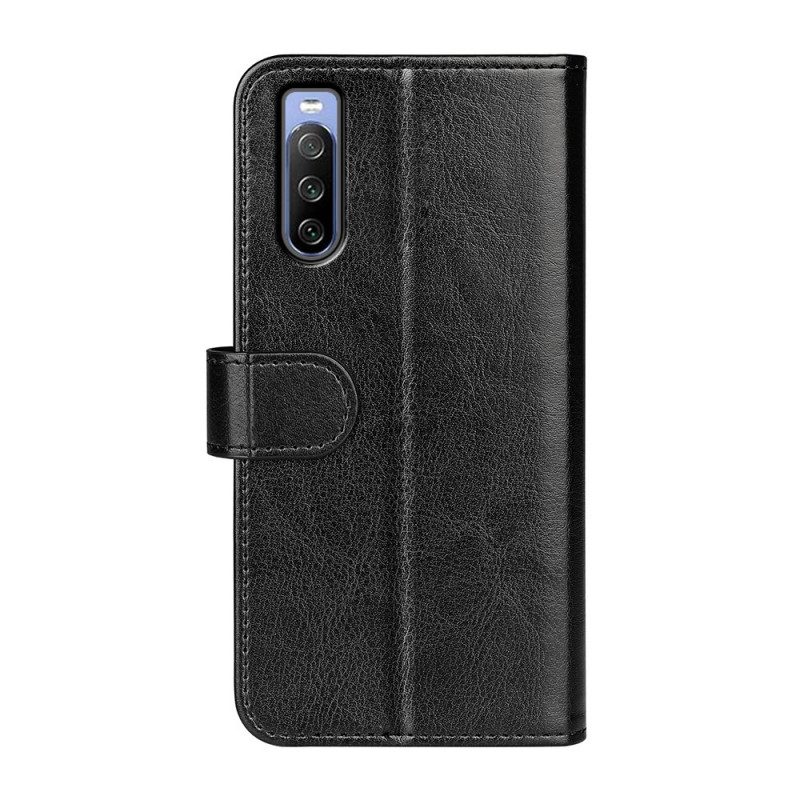 Custodia in pelle Sony Xperia 10 IV Ecopelle Vintage