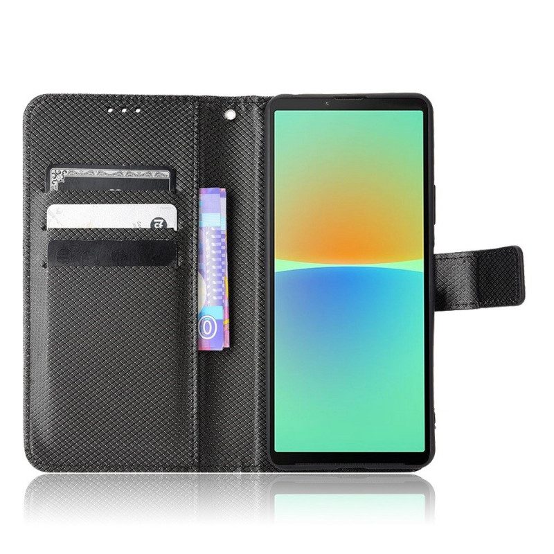 Custodia in pelle Sony Xperia 10 IV Elegante Finta Pelle Con Cinturino