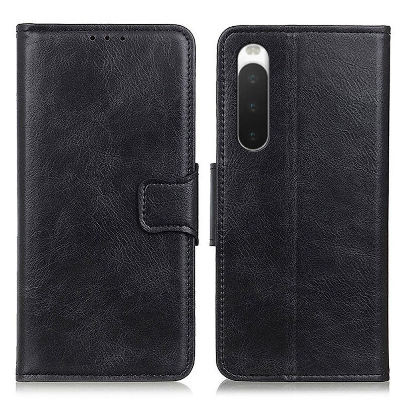 Folio Cover Sony Xperia 10 IV Chiusura In Pelle Stile Reversibile