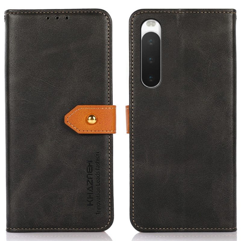 Folio Cover Sony Xperia 10 IV Con Cinturino Khazneh