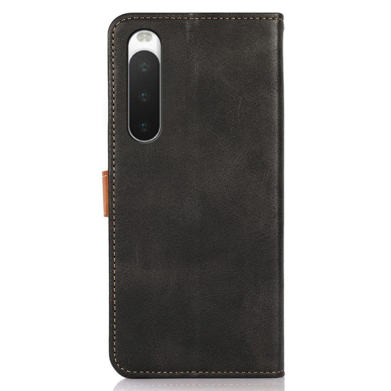 Folio Cover Sony Xperia 10 IV Con Cinturino Khazneh