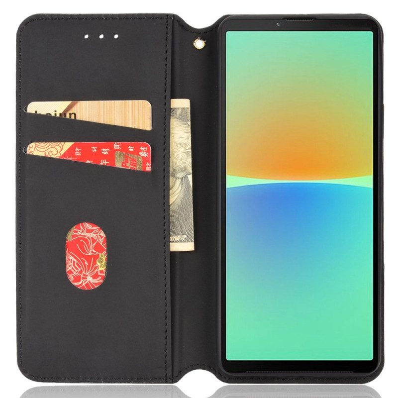 Folio Cover Sony Xperia 10 IV Custodia in pelle Cubi 3d