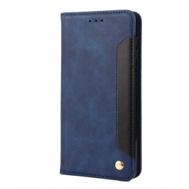 Folio Cover Sony Xperia 10 IV Custodia in pelle Due Toni