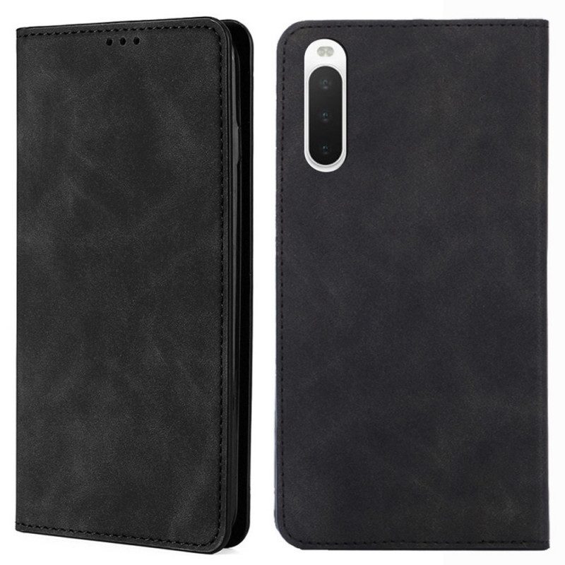 Folio Cover Sony Xperia 10 IV Custodia in pelle Stile Classico