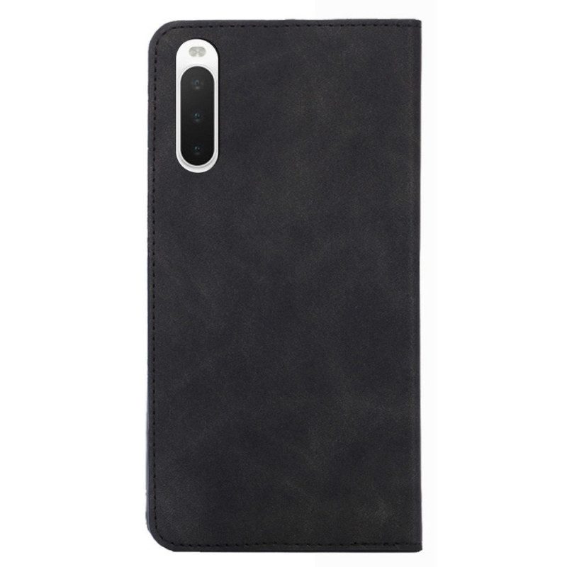 Folio Cover Sony Xperia 10 IV Custodia in pelle Stile Classico