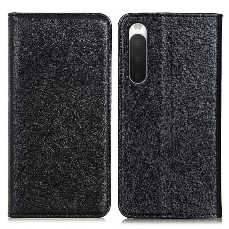 Folio Cover Sony Xperia 10 IV Custodia in pelle Strutturato