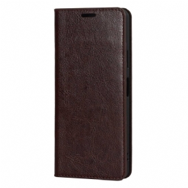 Folio Cover Sony Xperia 10 IV Custodia in pelle Pelle Vera