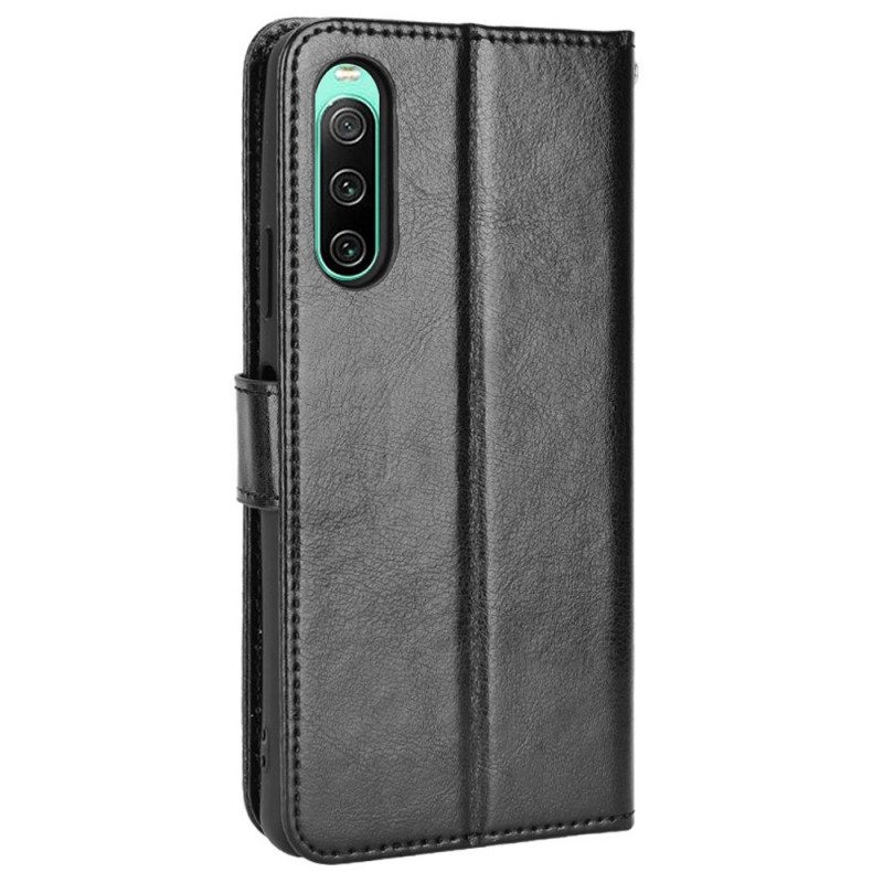 Folio Cover Sony Xperia 10 IV Ecopelle Appariscente