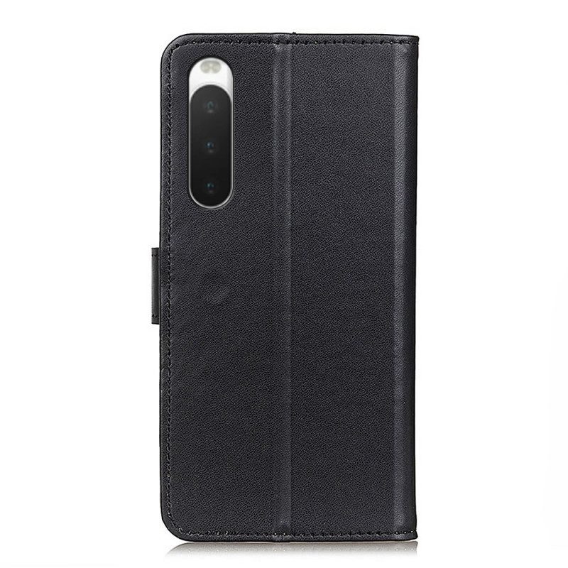 Folio Cover Sony Xperia 10 IV Ecopelle Tinta Unita