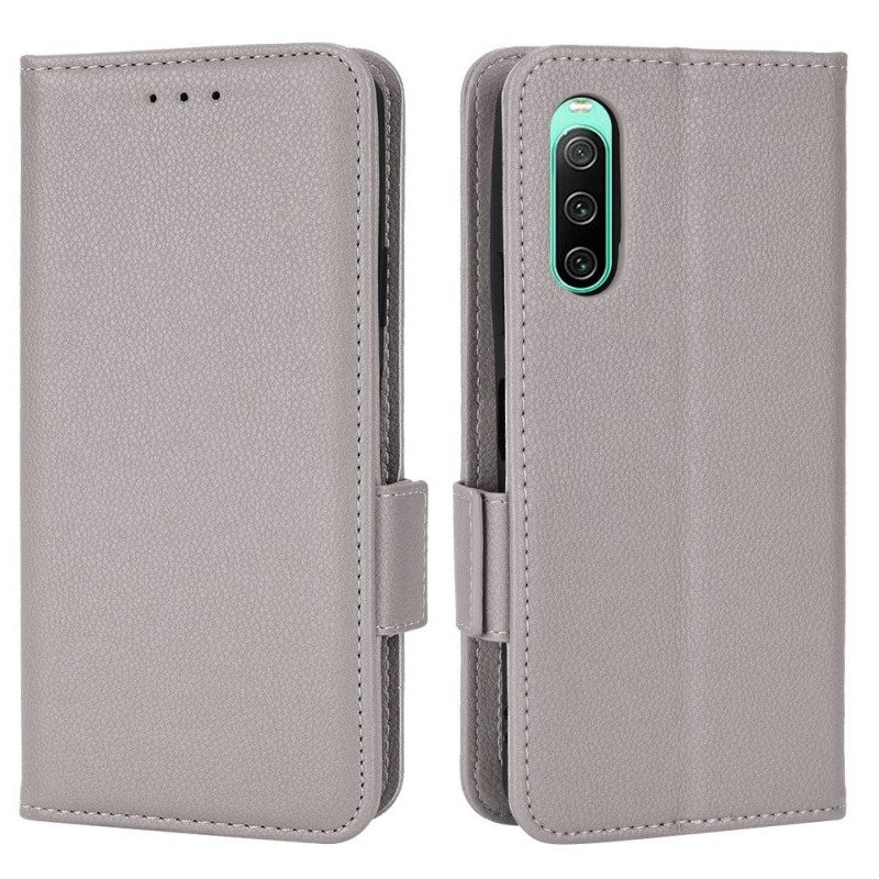 Folio Cover Sony Xperia 10 IV Finezza Doppia Chiusura