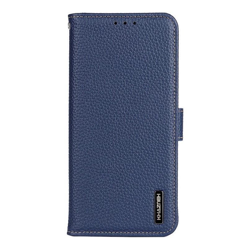 Folio Cover Sony Xperia 10 IV Khazneh Pelle Di Litchi