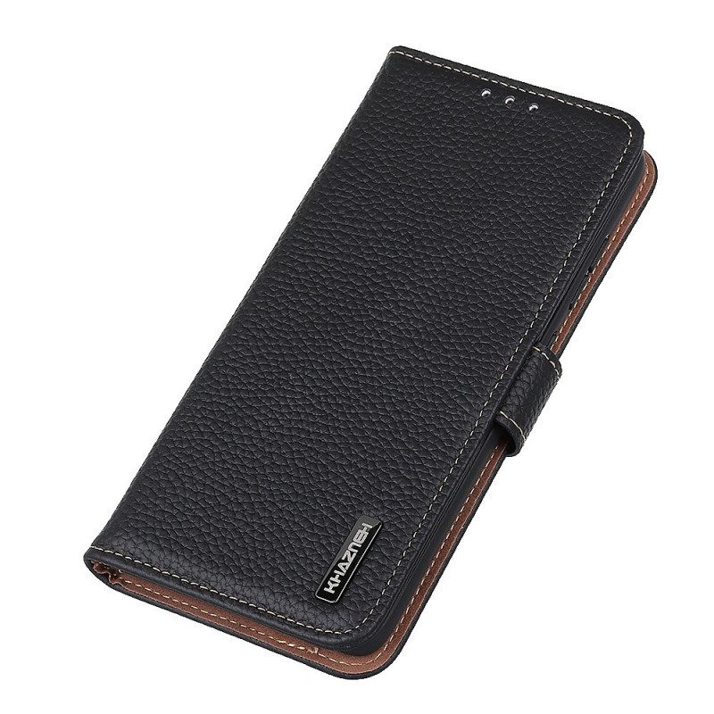 Folio Cover Sony Xperia 10 IV Khazneh Pelle Di Litchi