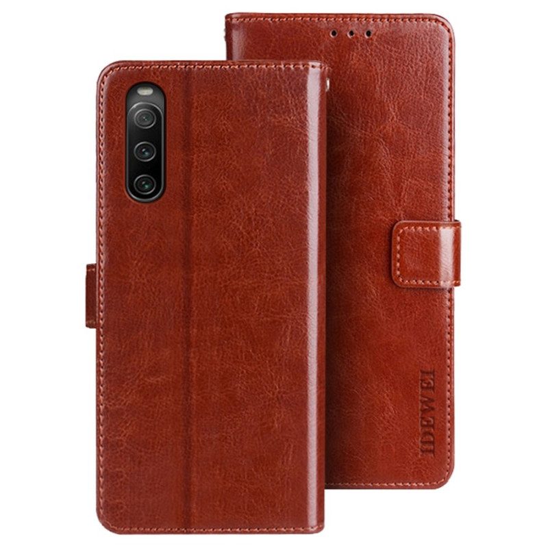 Folio Cover Sony Xperia 10 IV Similpelle Idewei