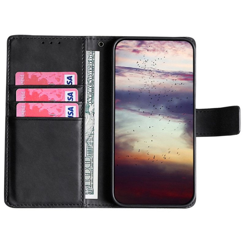 Folio Cover Sony Xperia 10 IV Stile Pelle Di Coccodrillo