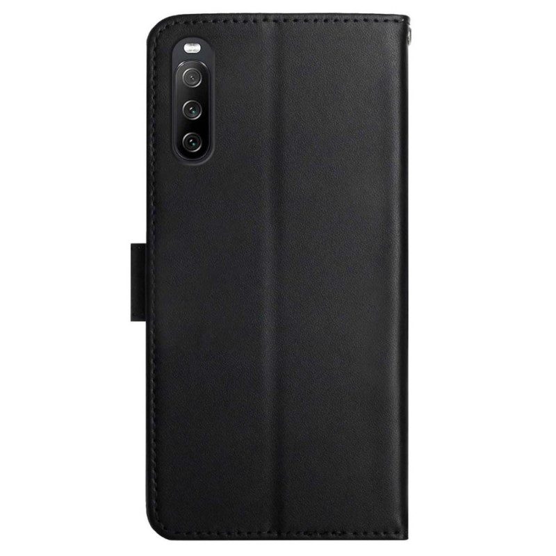 Folio Cover Sony Xperia 10 IV Vera Pelle Nappa