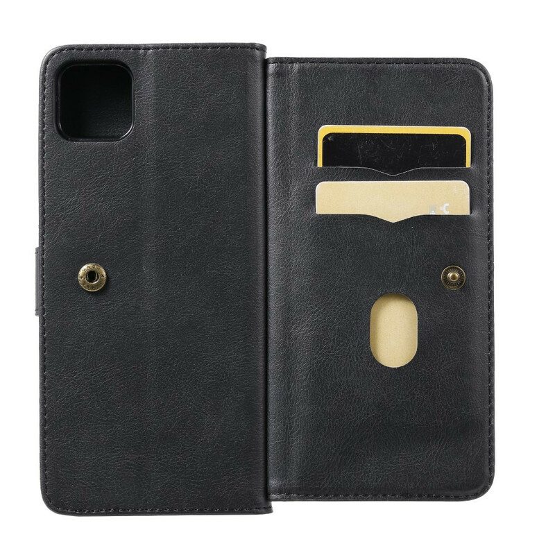 Custodia in pelle Realme C11 Portacarte Multifunzione Da 10 Carte