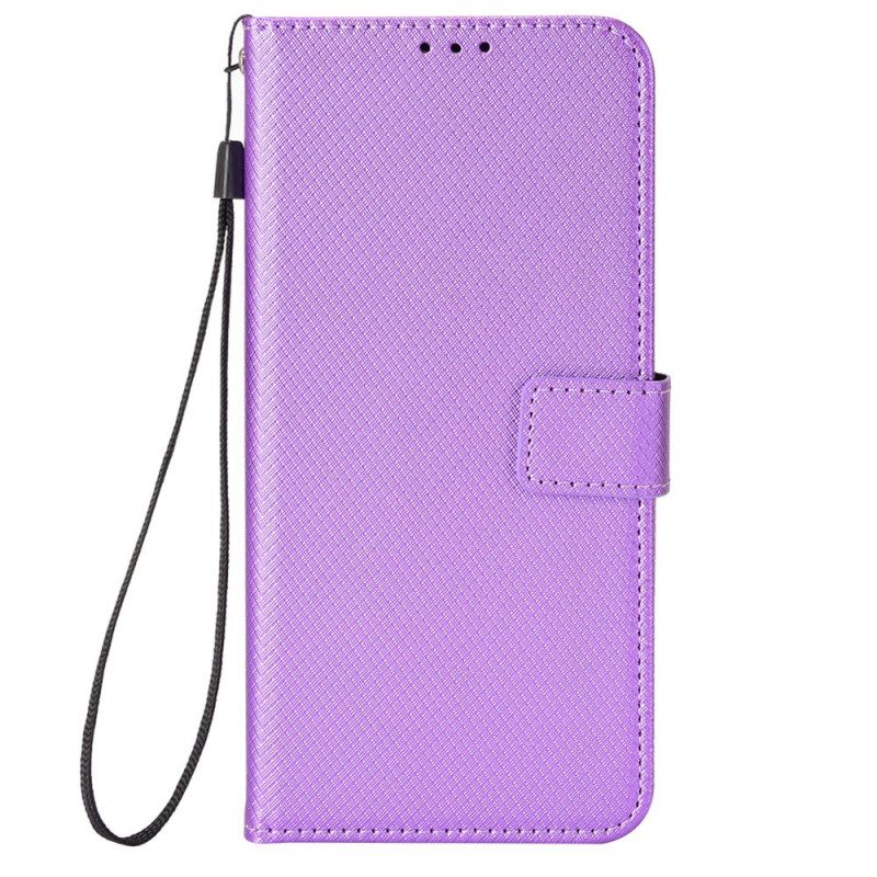 Folio Cover Realme C30 Trama Di Diamante Strappy