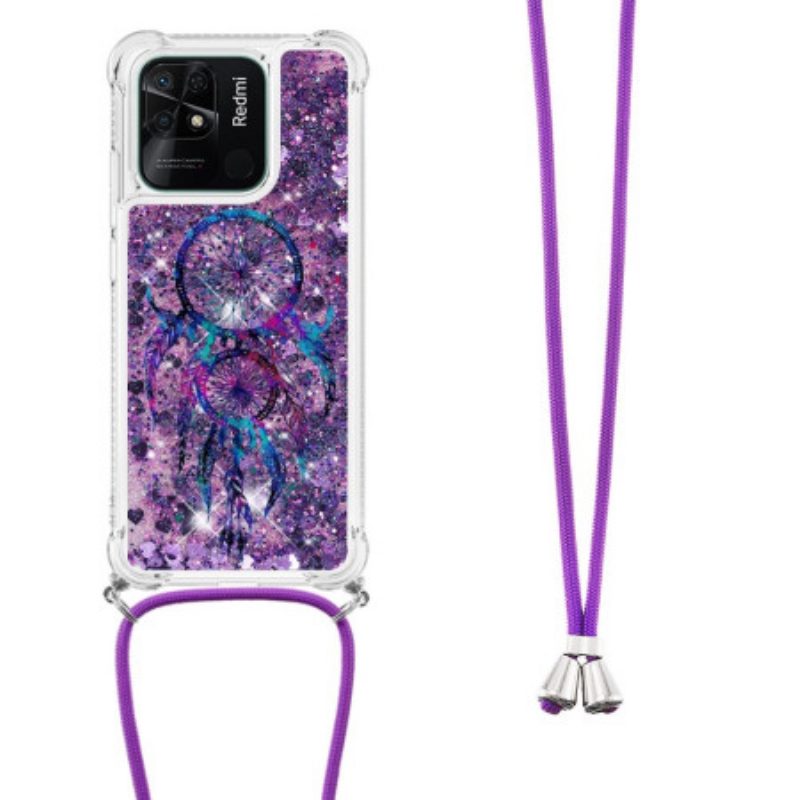 Cover Xiaomi Redmi 10C Acchiappasogni Con Coulisse Con Paillettes