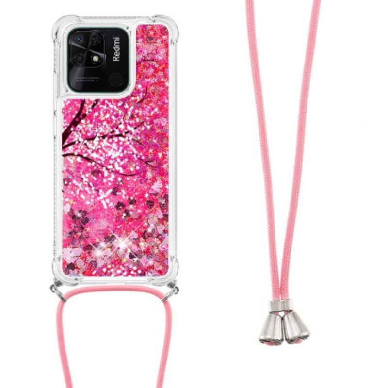 Cover Xiaomi Redmi 10C Albero Con Coulisse Di Paillettes