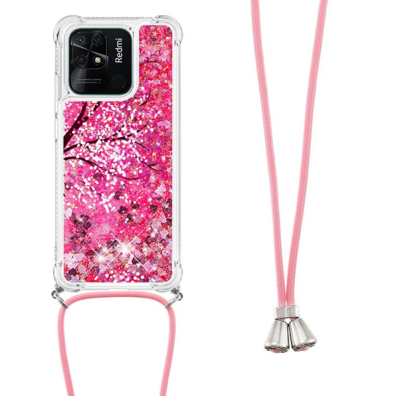 Cover Xiaomi Redmi 10C Albero Con Coulisse Di Paillettes