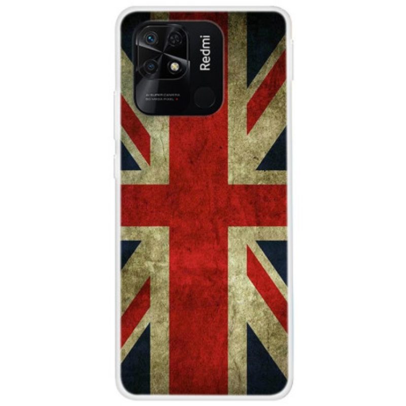 Cover Xiaomi Redmi 10C Bandiera Inglese