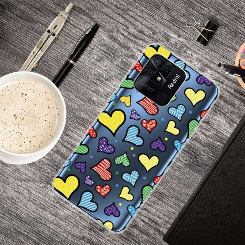 Cover Xiaomi Redmi 10C Cuori Senza Soluzione Di Continuità