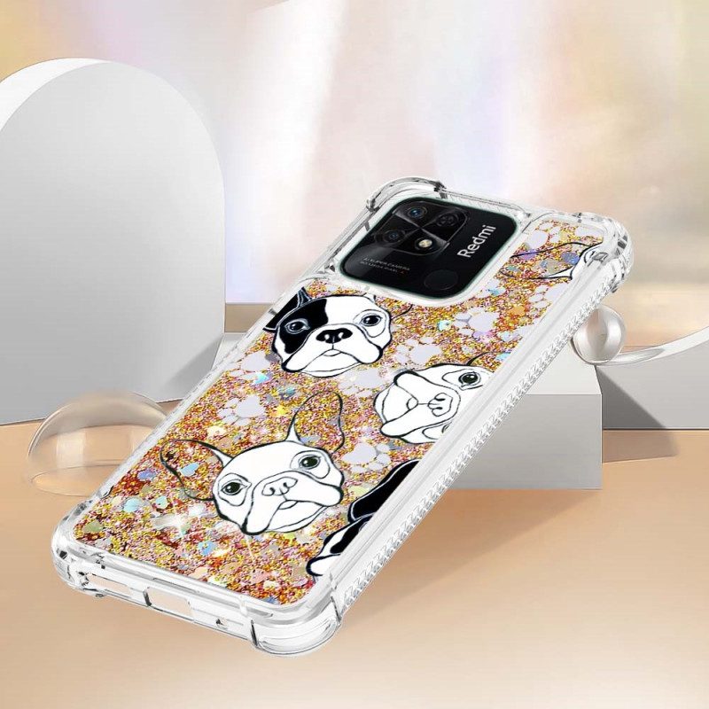 Cover Xiaomi Redmi 10C Paillettes Signor Cane