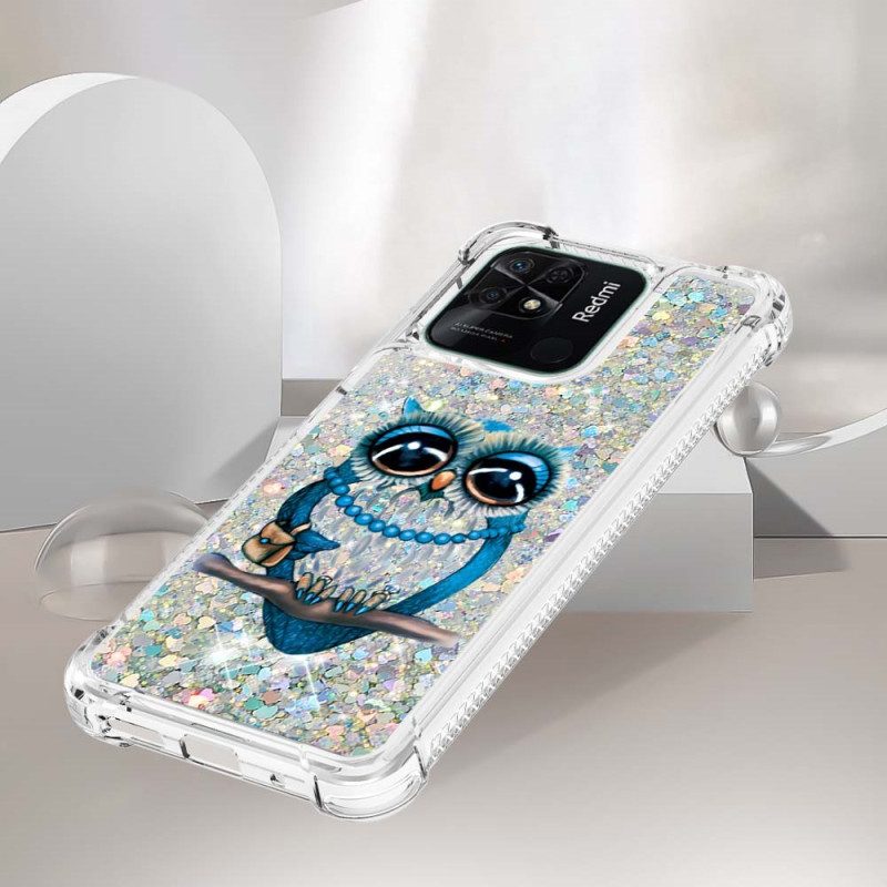 Cover Xiaomi Redmi 10C Paillettes Signorina Gufo