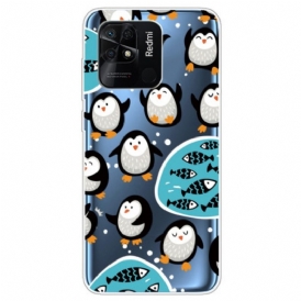 Cover Xiaomi Redmi 10C Pinguini Senza Soluzione Di Continuità